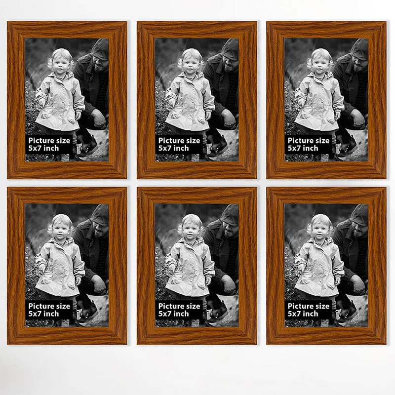 Willow Charm Rectangle Photo Frame (Brown) - Set Of Six media 3