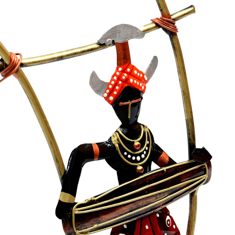 Tribal Lady Artistic Decor Metal Table Clock media 5