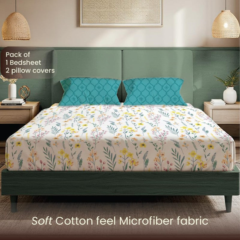Floral Carnival Floral Cotton Bedsheets (Multicolor) - 200 TC media 4
