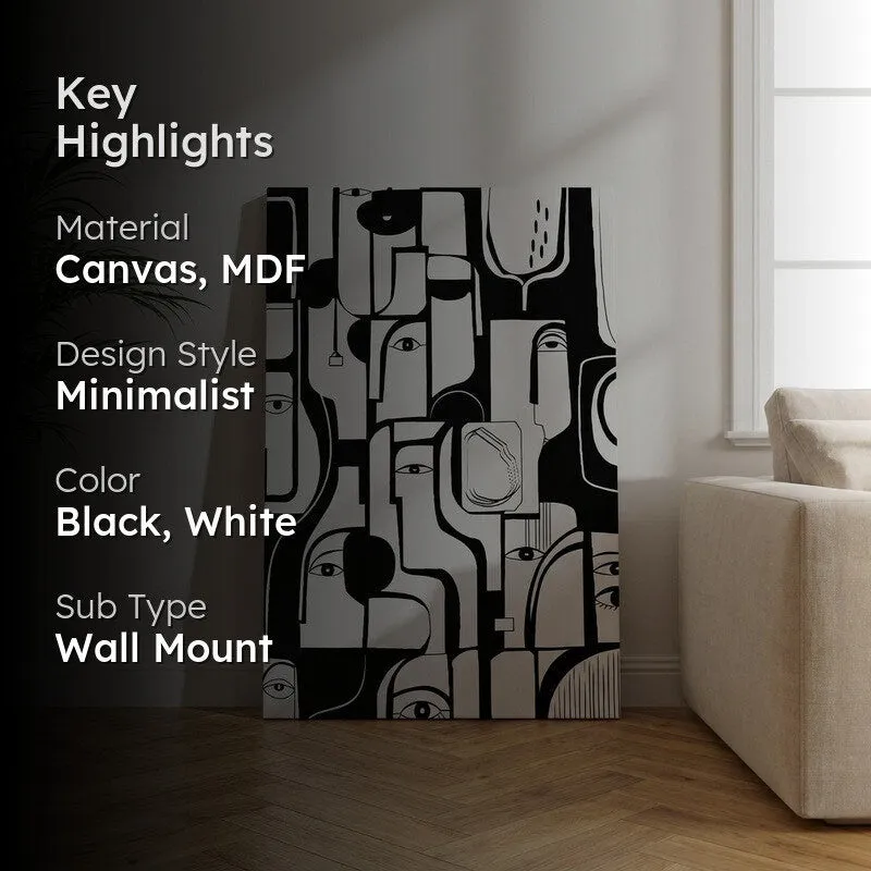 Monochrome Muse Canvas Wall Painting media 2