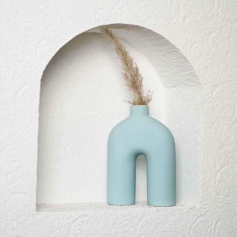 Scandinavian U Vase - Blue media 8