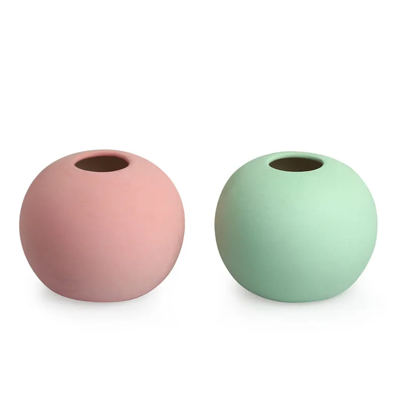 Nura Pink Vase - Set Of Two media 3