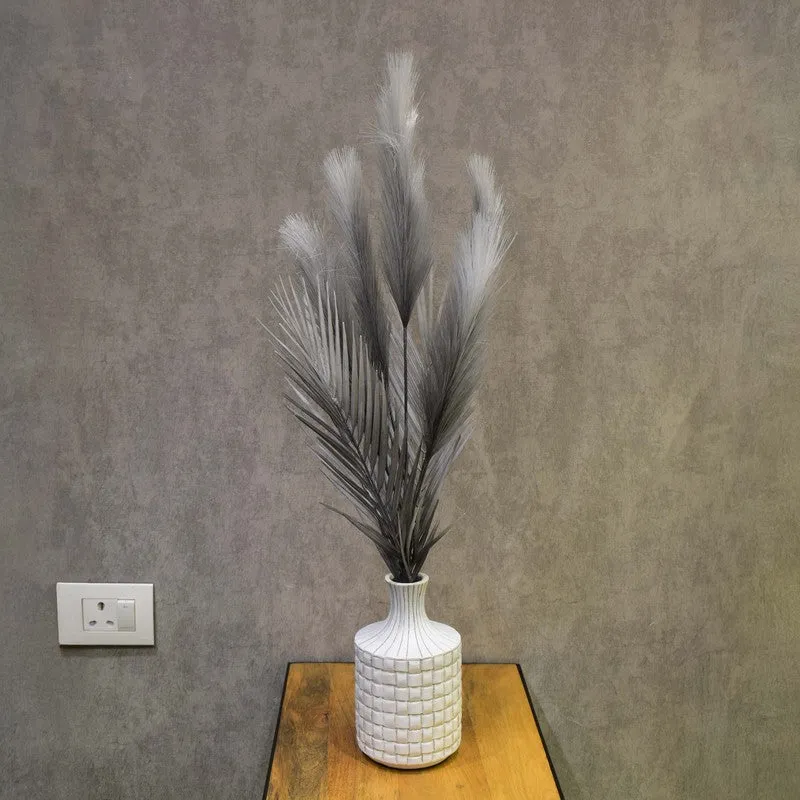 Real Look Artificial Pampas Flower - Grey media 1