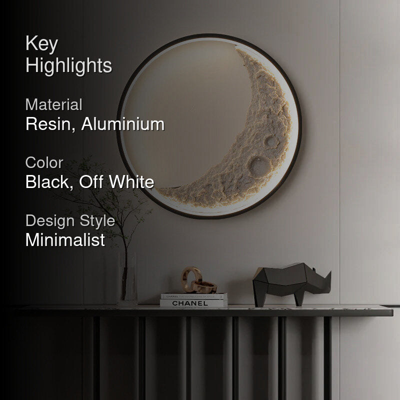 Mooncast Resin & Aluminium Wall Lamp media 2