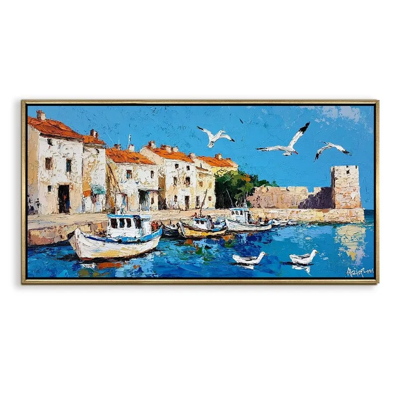 Drifted Boats Canvas Wall Painting With Frame media 3