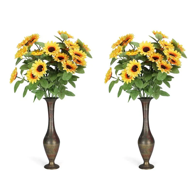 Artificial Sunflower Stick - Set Of Four media 4
