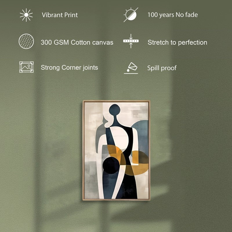 Fragmented Harmony Canvas Abstract Wall Art With Frame media 7