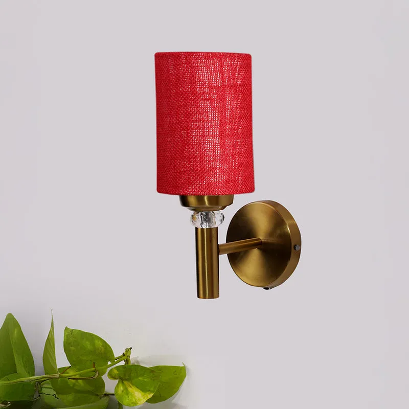 Sienna Jute Wall Lamp - Maroon media 3