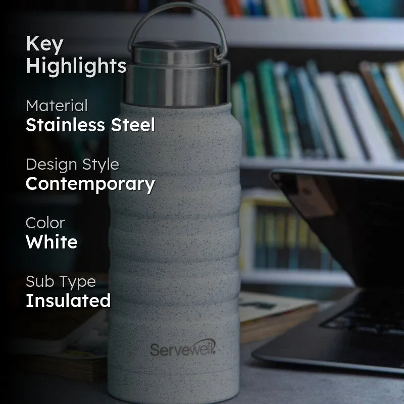 Zayden Hot & Cold Thermos Bottle (White) - 550 mL media 2
