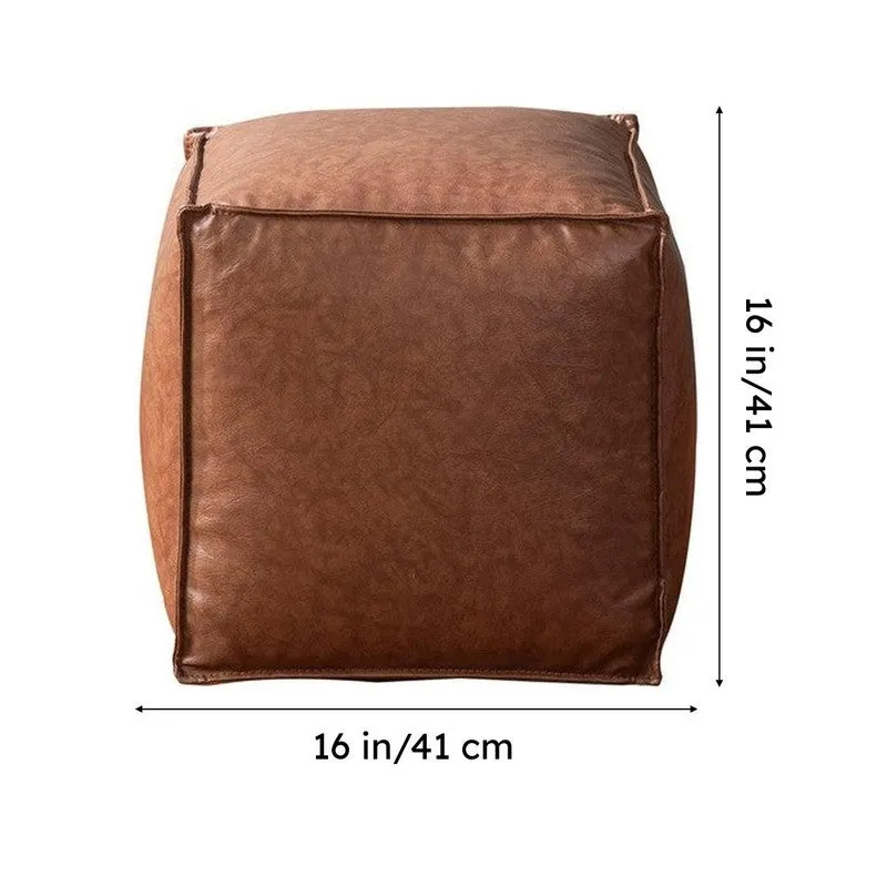 Linear Edge Pouffe (Brown) - Set Of Two media 10