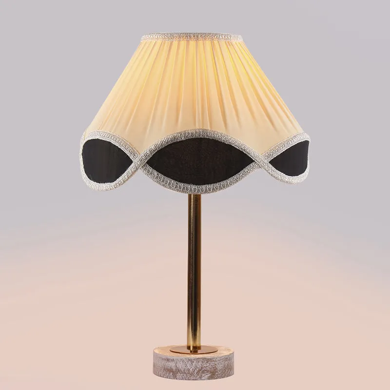 Valenica Rodin Wooden Table Lamp - White,Gold,White media 5