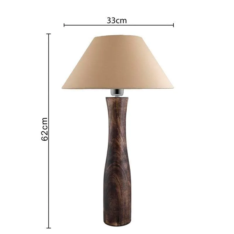 Harmony Glimpse Fabric Table Lamp With Conical Shade - Beige,Brown media 7