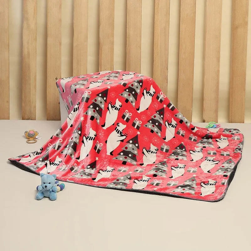 Monte Carlo Whimsical Winter Wrap Kids Blanket (Red) - 500 GSM media 3