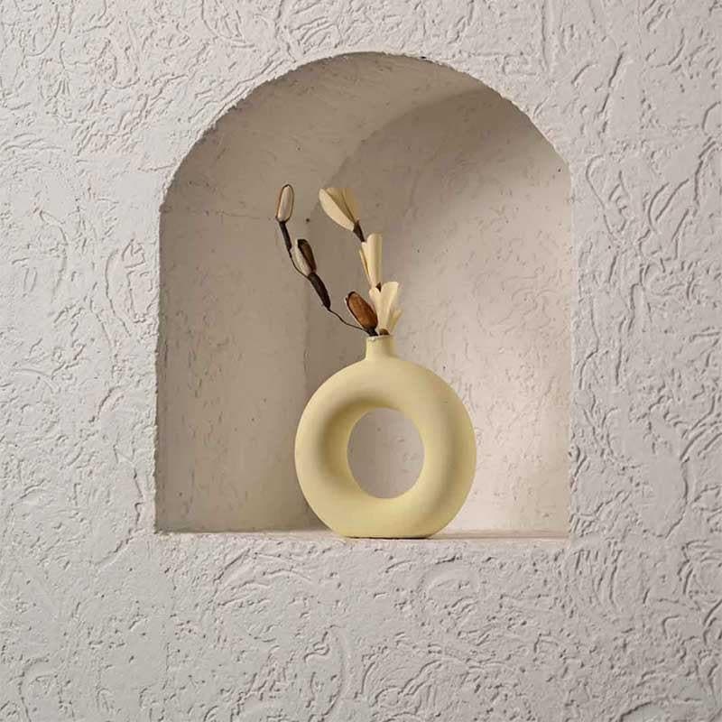 Boho Donut Vase - Yellow media 7