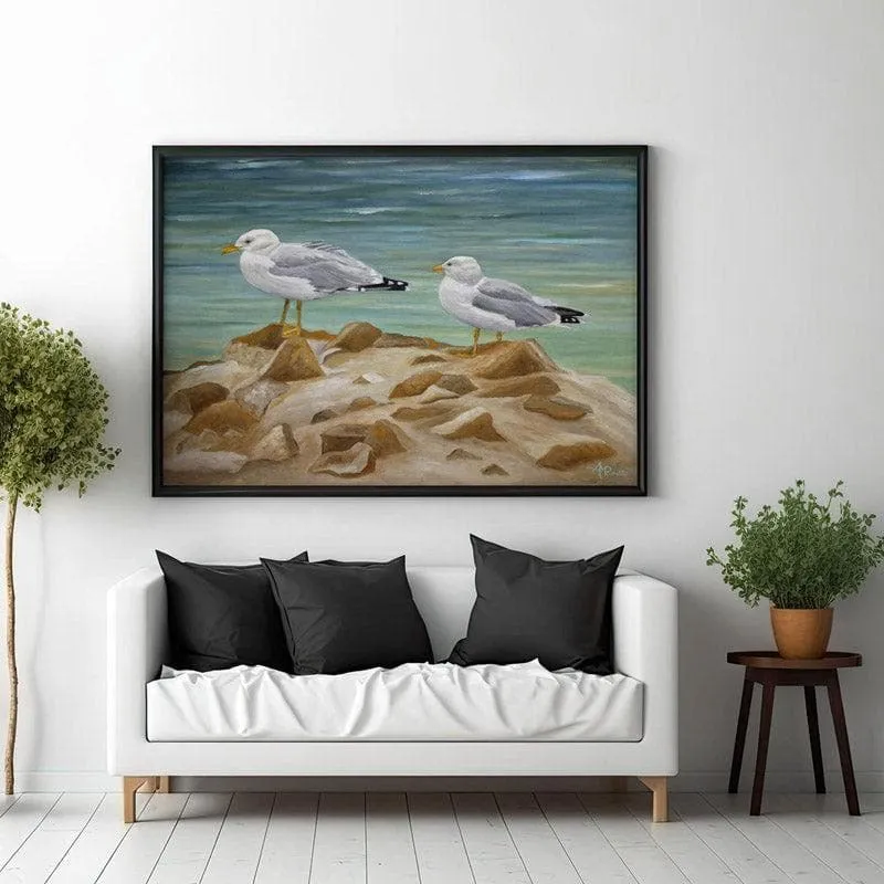 Two Of A Kind Canvas Wall Painting - Black Frame media 3