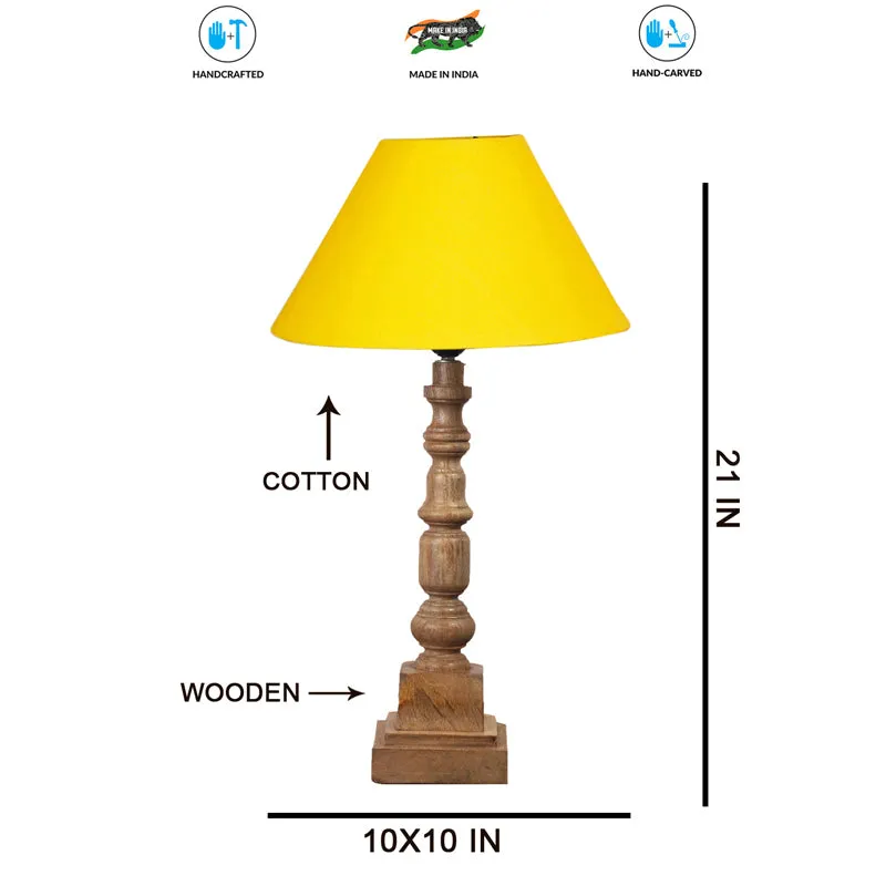 Cotin II Arbor Wooden Table Lamp - Yellow,Brown media 7