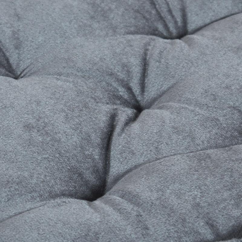 Roe Velvet Floor Cushion - Grey media 4