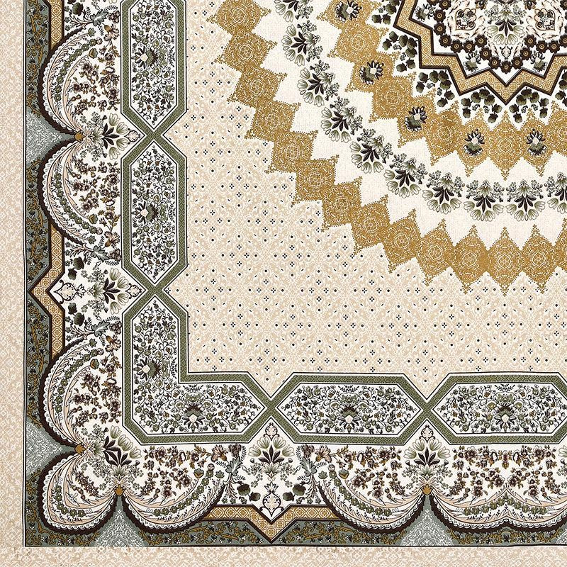Chaital Ethnic Cotton Bedsheet (Beige) - 240 TC media 3