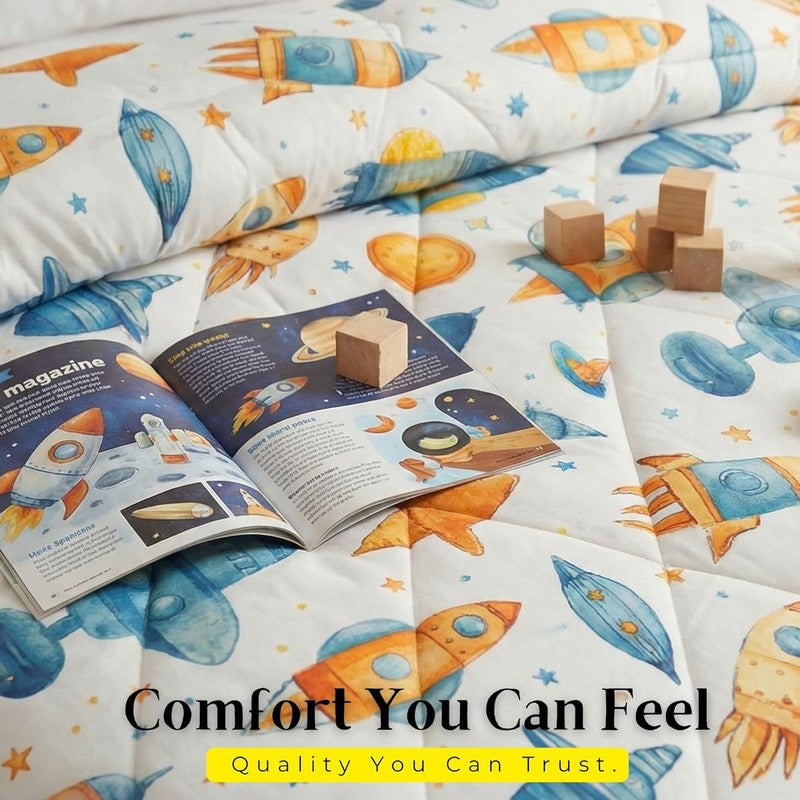 Rocket World Microfiber Kids Comforters - 150 GSM media 5