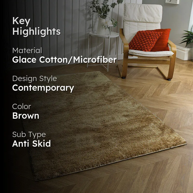 Nuo Luxe Micro Fiber Area Rug - Dull Gold media 2