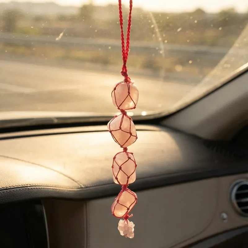 Zen Drive Spiritual Crystal Wall Accent - White & Pink media 3