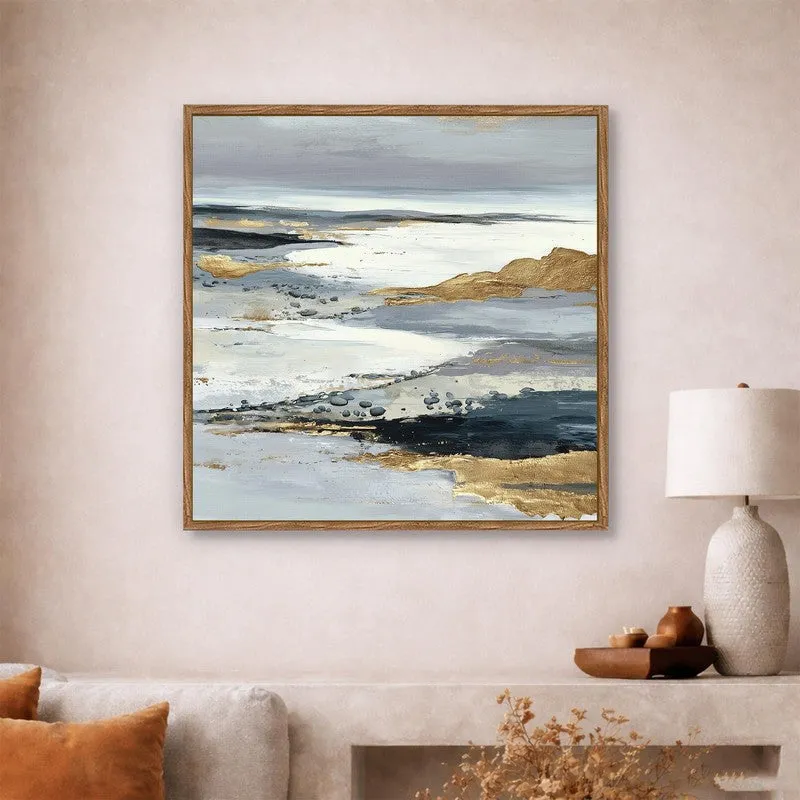 Peaceful Shores Canvas Wall Art With Frame media 4