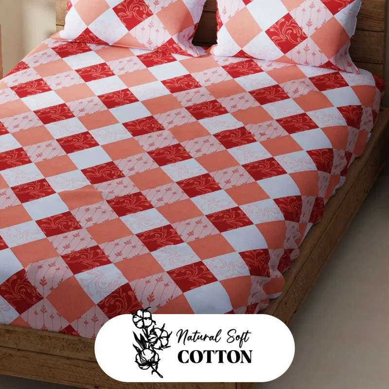 Bralin Bedsheet (Red,Orange) - 115 GSM media 5