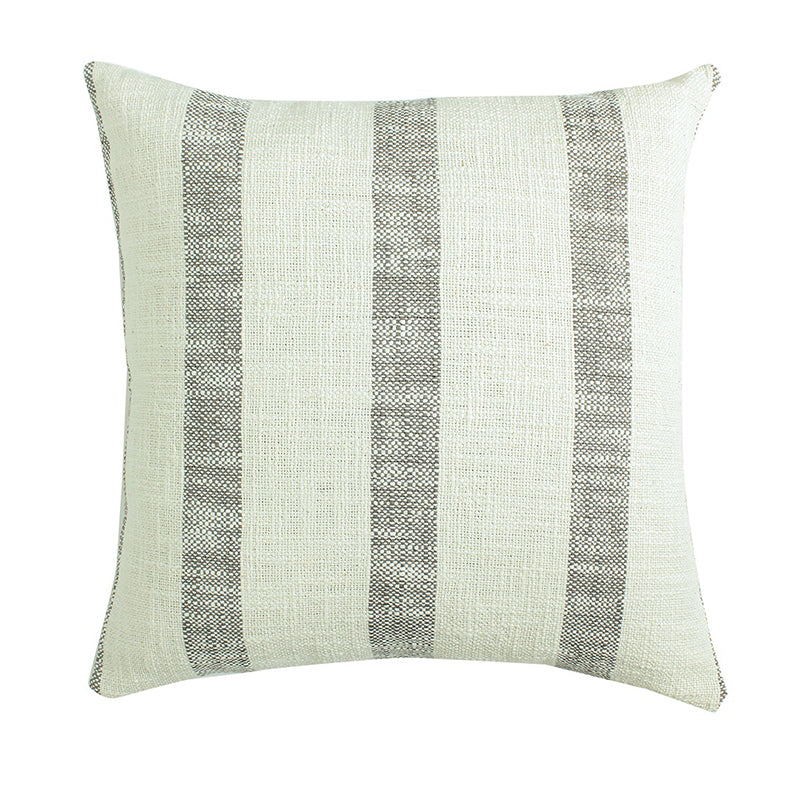 Driftwood Stripes Woven Cotton Cushion Cover (Grey & White) - Set Of Two image 3