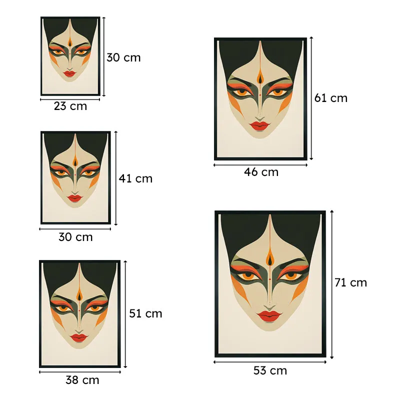 Painted Face Wall Art With Resin Frame media 8