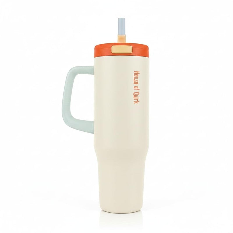 AuraGrip Stainless Steel Tumbler (1200 ML) - Beige media 3