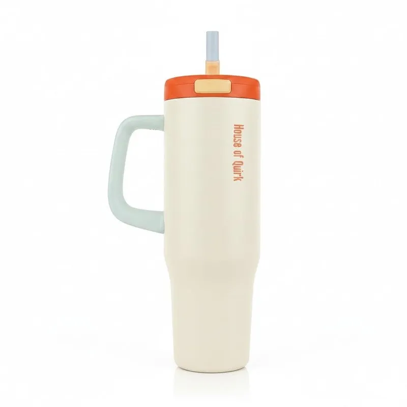 AuraGrip Stainless Steel Tumbler (1200 ML) - Beige media 3
