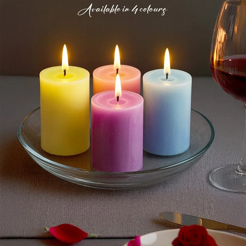 GlowHaven Premium Decorative Candle (Purple) - Set Of Three media 4