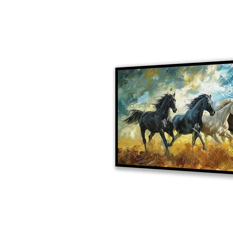 Equine Gallop Wall Art with Black Frame media 4