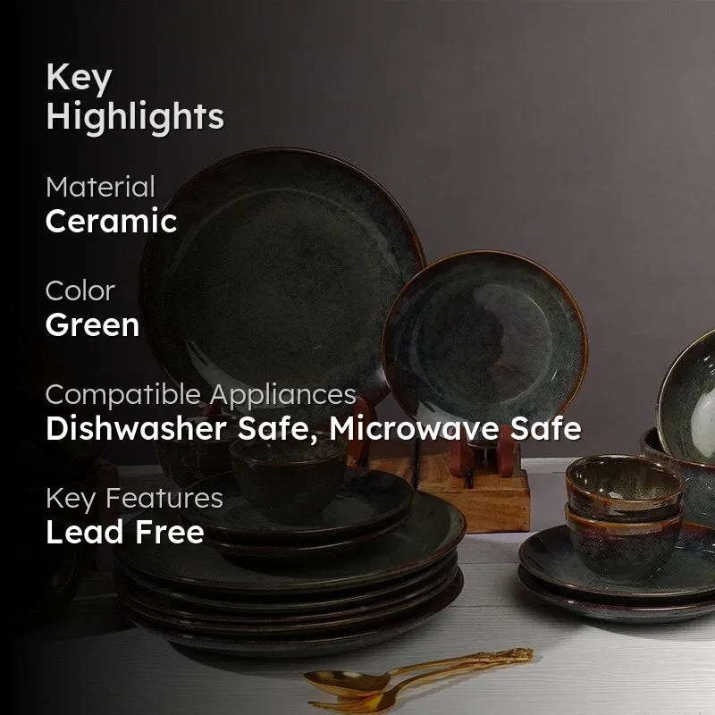Elmina Handmade Dinner Set - 54 Piece Set media 2