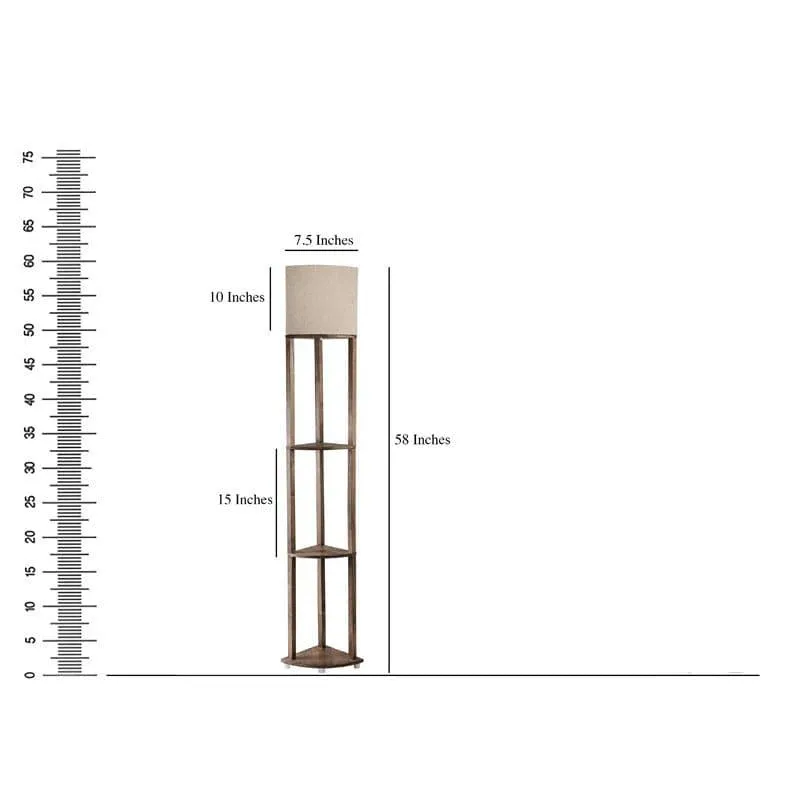 Mystie Yuno Floor Lamp With Shelf media 7