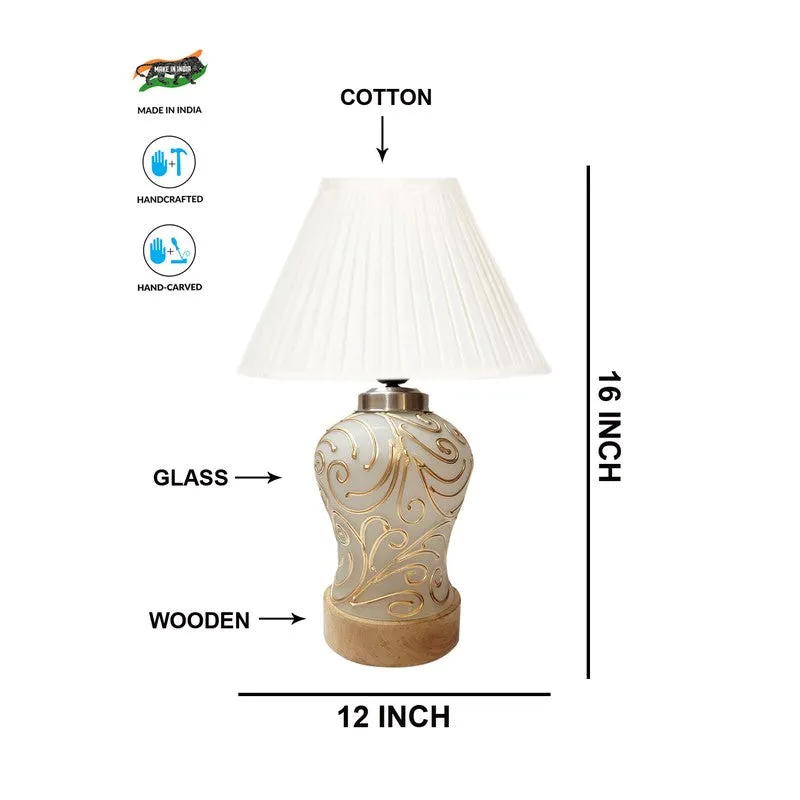 Lumithra Pleatra Wooden Table Lamp - White media 7