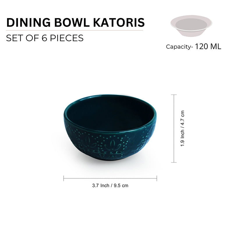 Forest Fern Ceramic Dip Bowl (120 mL) - Set Of Six media 6