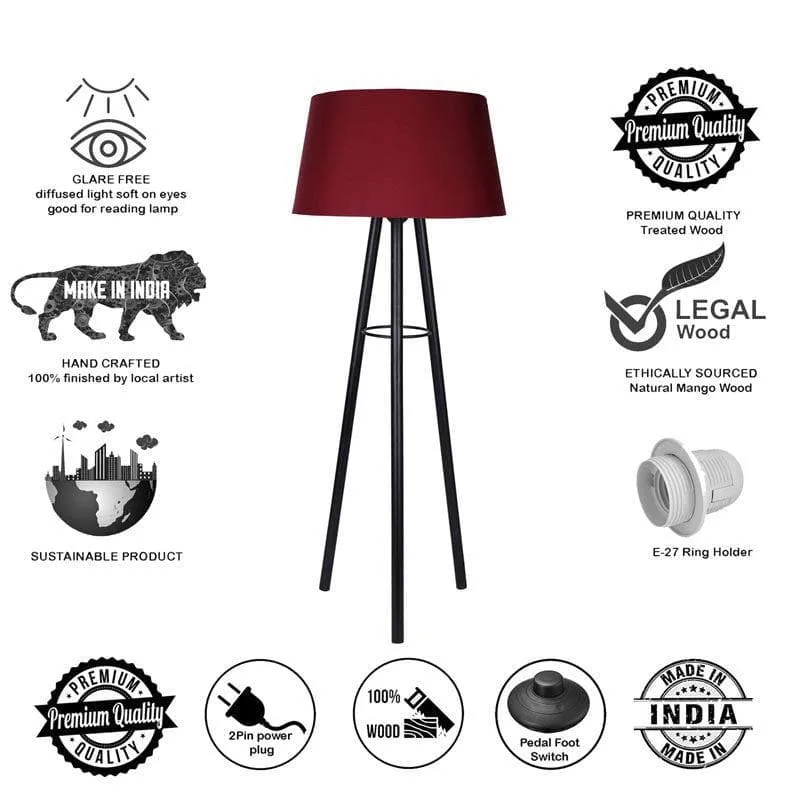 Mudita Black Floor Lamp - Red media 6