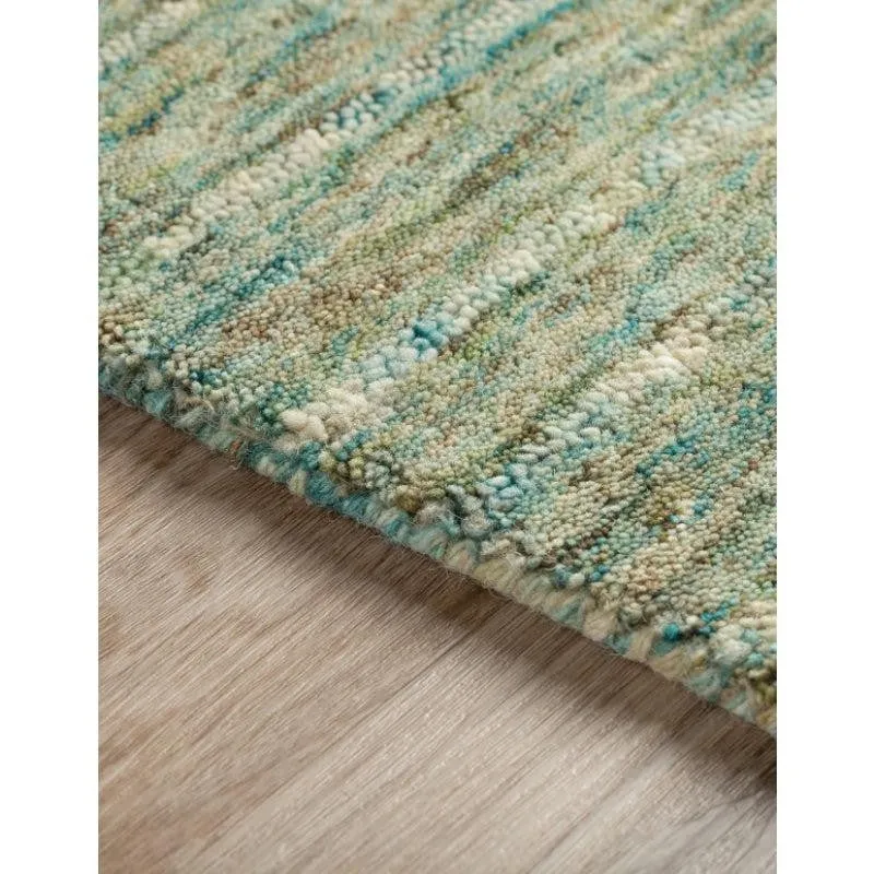 Leyla Hand Woven Wool Rug - Sea Green media 4