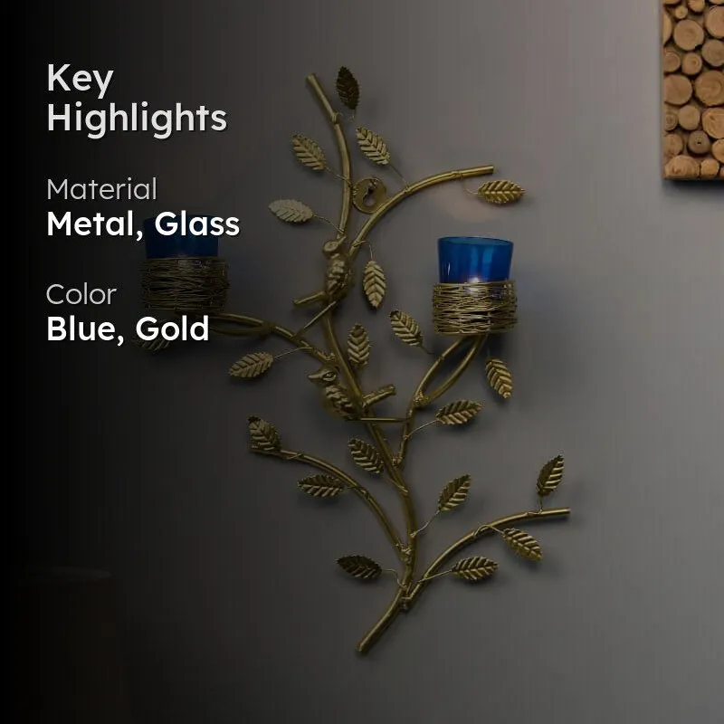 Aurum Stem Candle Holder Votive - Blue media 2