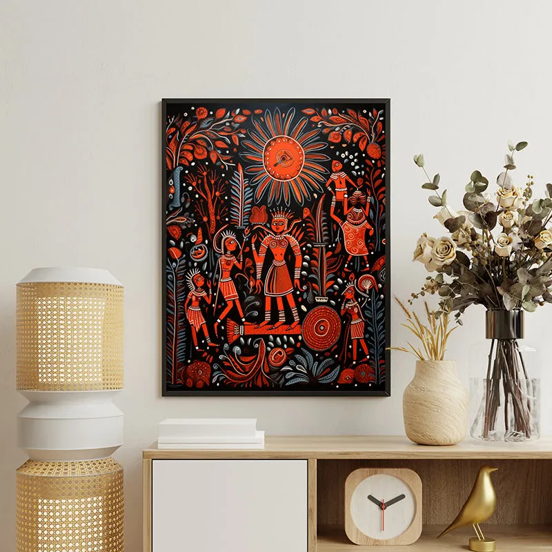 Tribe Ceremony Canvas Wall Art media 3