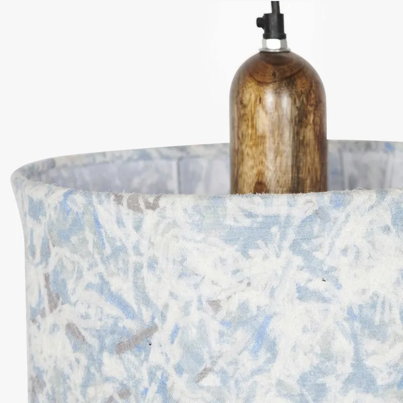 Orange Tree Flake Fabric Ceiling Lamp - Blue media 4