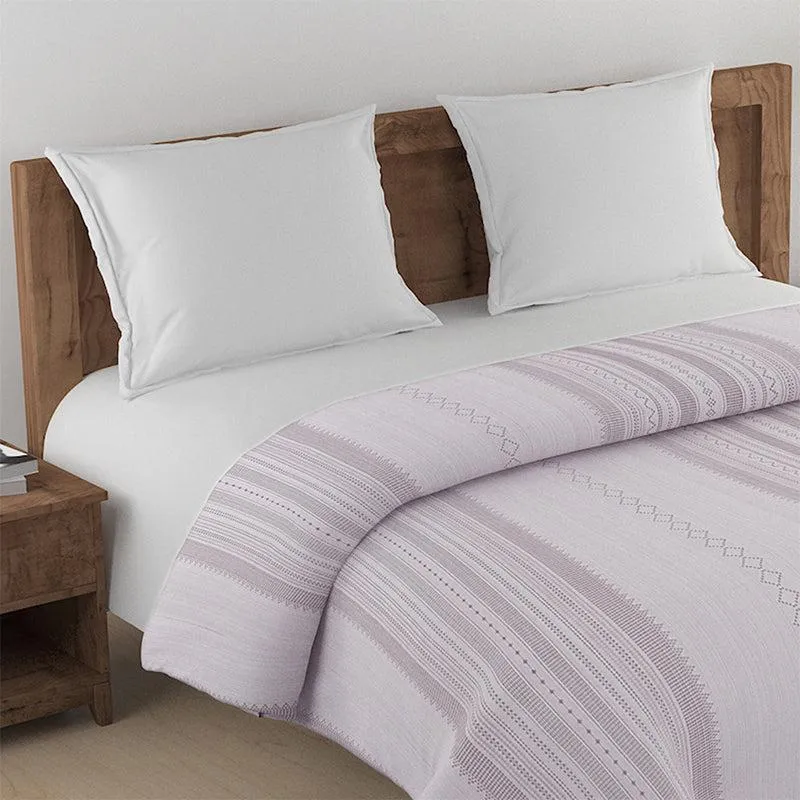 Swayam Twila Striped Cotton Comforter (Pink) - 150 GSM media 5
