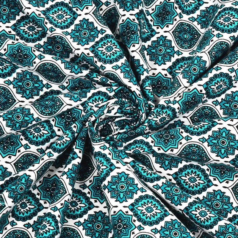 Styleo Cotton Bedsheet (Blue,White) - 240 TC media 5