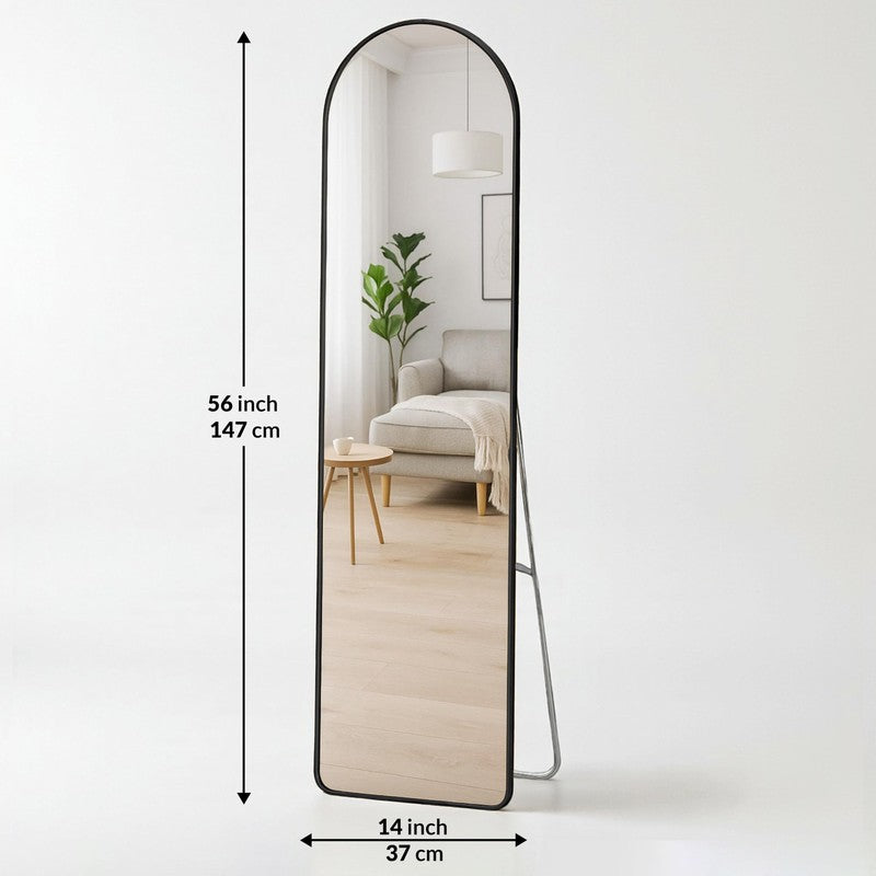 Illumia Floor Mirror With Aluminium Frame - Black media 7