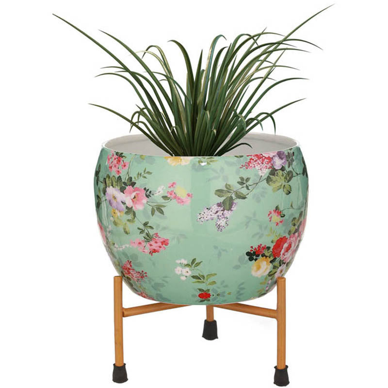 Aglo Bloom Handcrafted Planter With Stand - Four Piece Set media 4