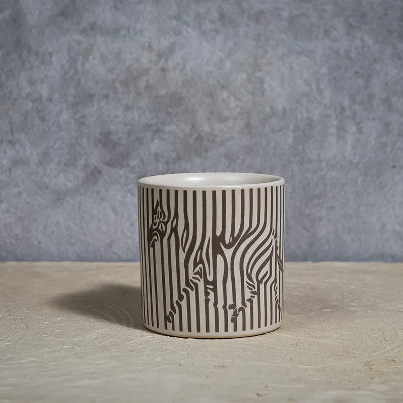 Floral Ceramic Coffee Mug (300 mL) - White,Grey media 4