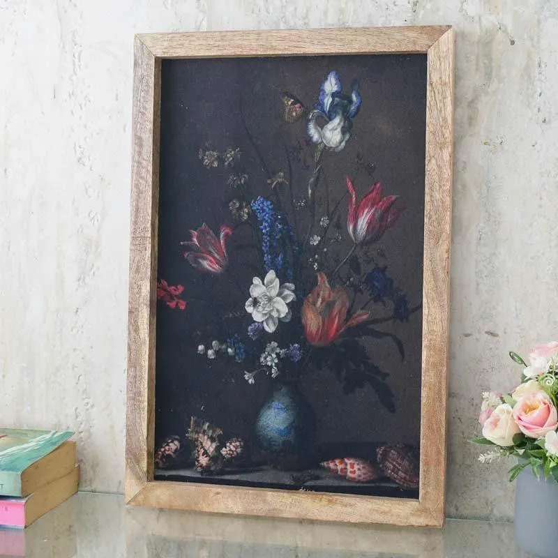 Retro Floral Canvas Painting media 3