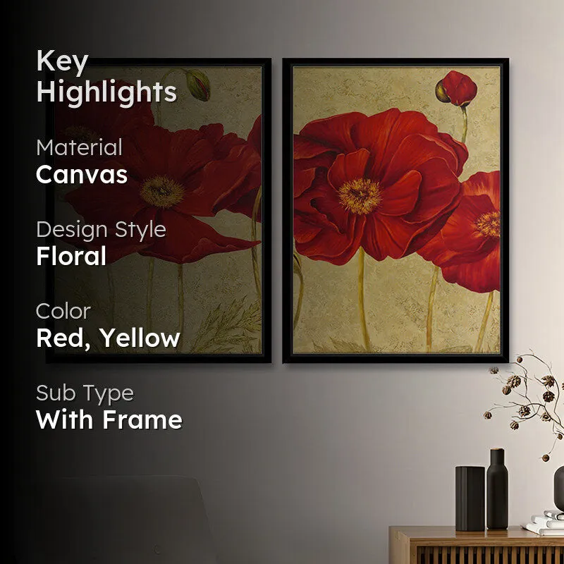 Vibrancy Of Poppies Wall Art - Set Of Two media 2