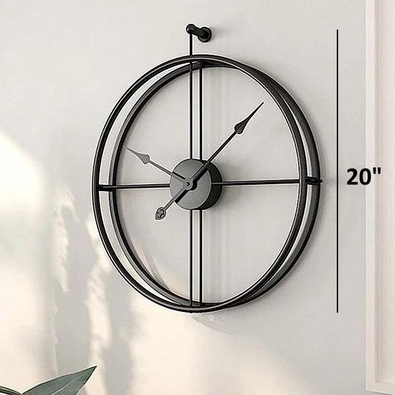 Chime Silent Wall Clock - Black media 6